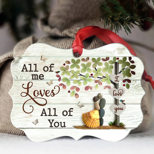 Couple Benelux Aluminum Ornament- Pebble Couple, Abstract Tree, Gifts For Couple, Husband, Wife, Girlfriend, Boyfriend, Lover, All Of Me Loves All Of You
