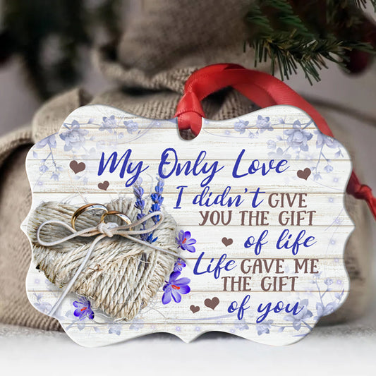 Couple Benelux Aluminum Ornament- Heart, Wedding Rings- Gifts For Couple, Husband, Wife, Girlfriend, Boyfriend, Lover- Live Gave Me The Love Of You