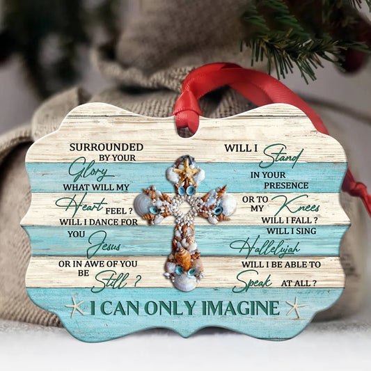Jesus Benelux Aluminum Ornament  - Seashell cross - Christian Gift -  I can only imagine