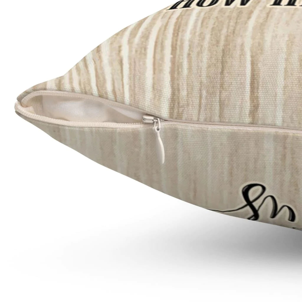 Bible Verse Pillow - Jesus Pillow - Cross Symbol, Red Roses Pillow - Gift For Christian - Oh How He Loves Us Christian Pillow