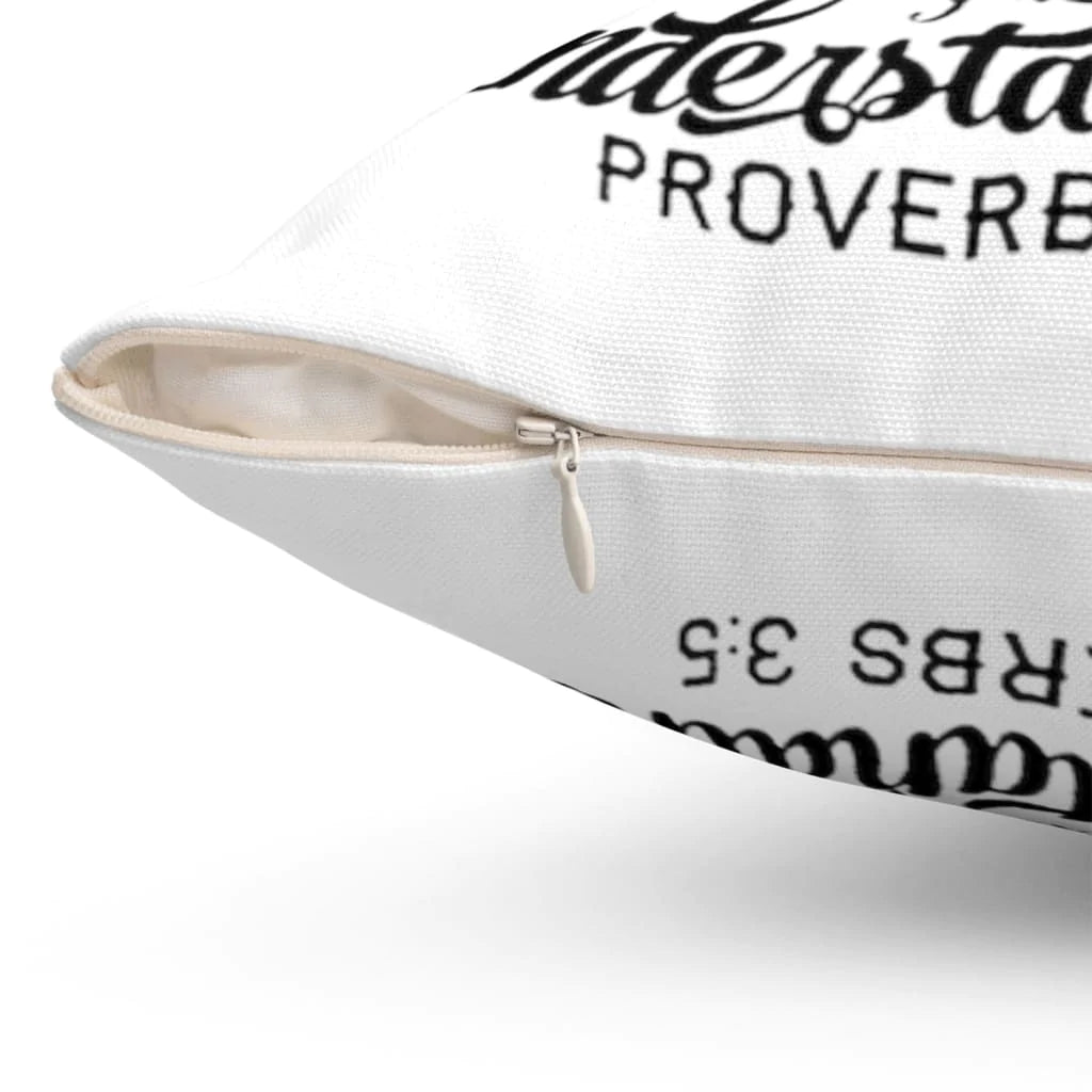 Bible Verse Pillow - Jesus Pillow - Gift For Christan - Proverbs 3:5 Trust in the Lord with all your heart Throw Pillow