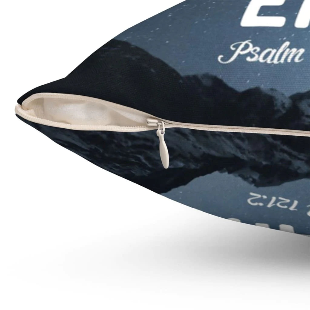 Bible Verse Pillow - Jesus Pillow - Night Mountain Pillow - Gift For Christan - Psalm 121:2 My help comes from the Lord Throw Pillow