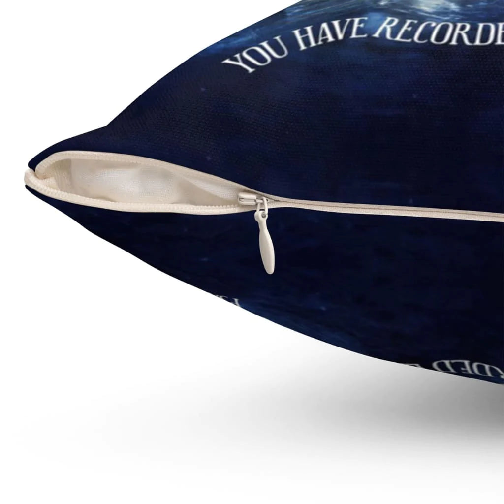 Bible Verse Pillow - Jesus Pillow - Ocean Pillow - Gift For Christan - Psalm 56:8 You keep track of all my sorrows Throw Pillow