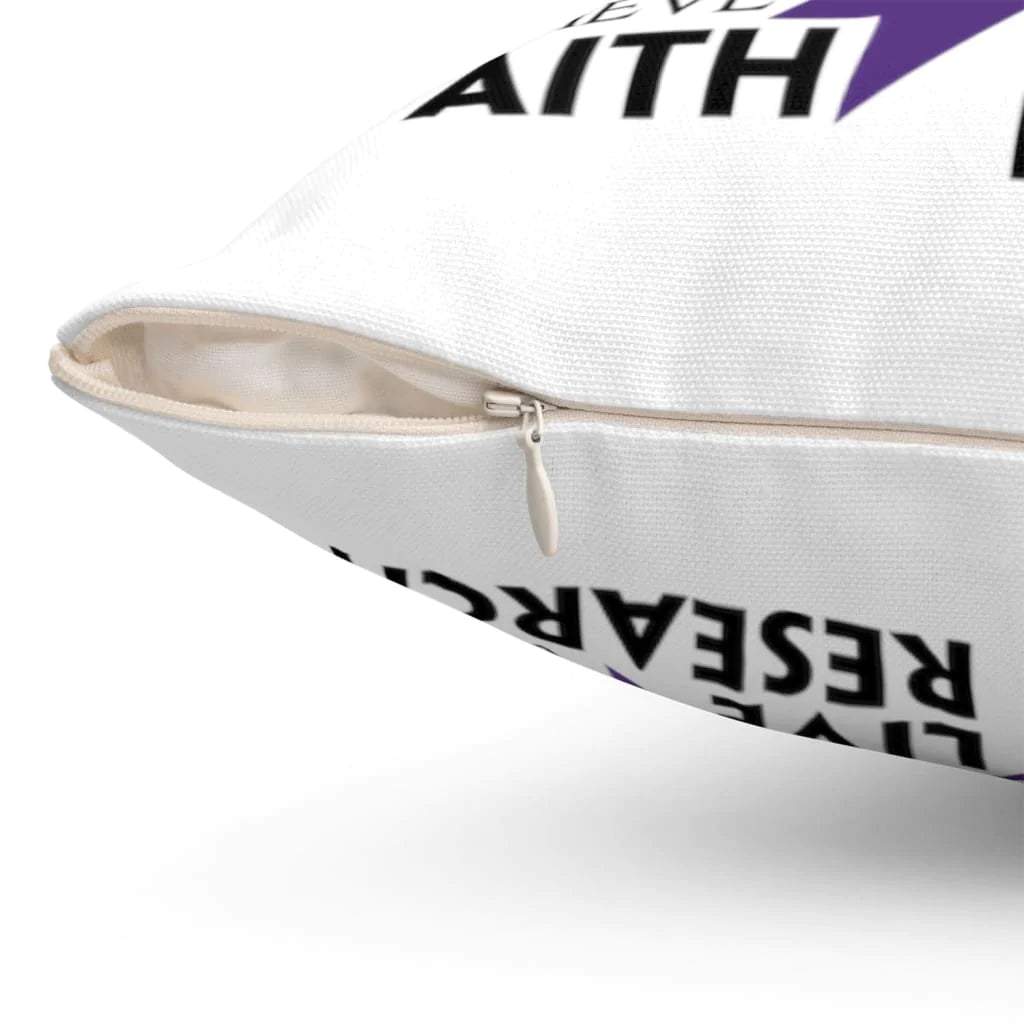 Purple Ribbon Pillow - Gift For Epilepsy Awareness - Epilepsy Fight Hope Love Strength Love Throw Pillow