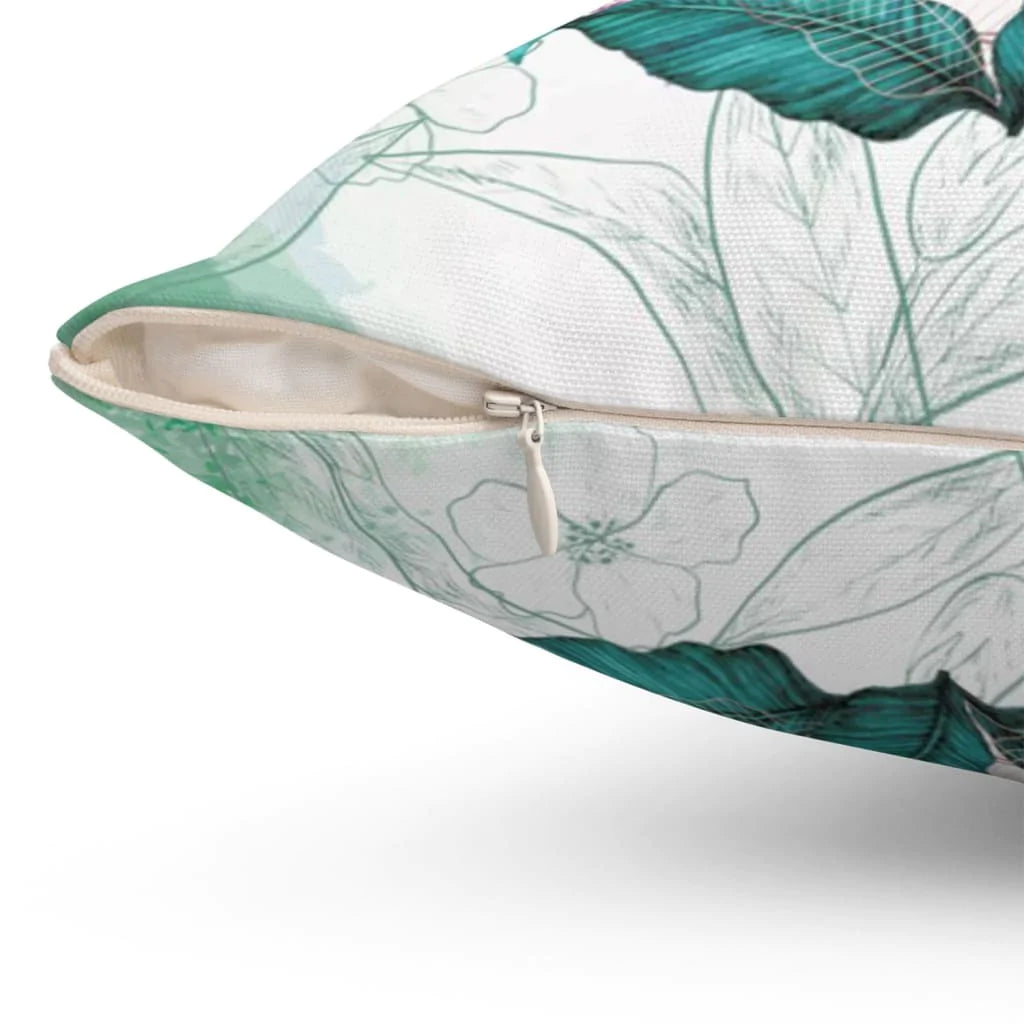 Bible Verse Pillow - Jesus Pillow - Floral Leaf Frame Pillow - Gift For Christian - Romans 8:24 Trust and wait for what is still unseen Throw Pillow