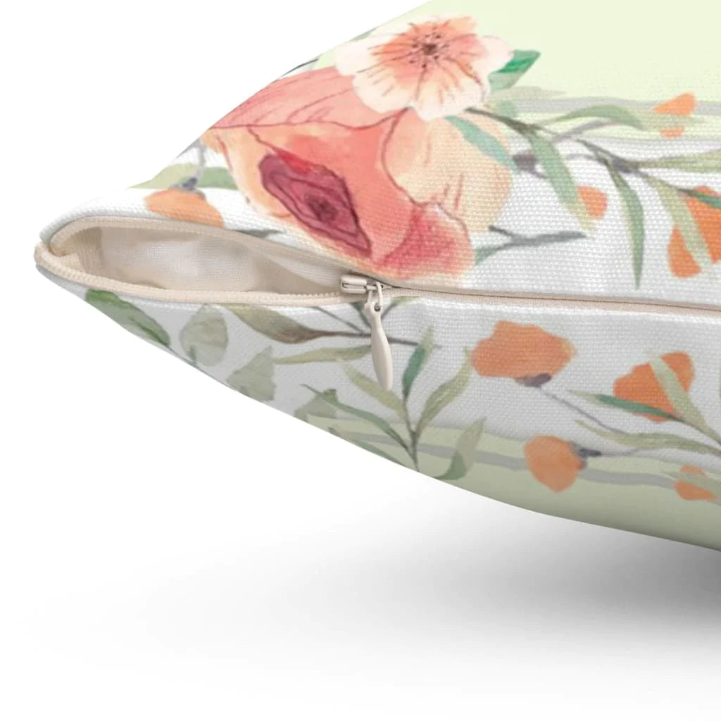 Jesus Pillow - Flower Leaf Frame Pillow - Gift For Christian - She talked to God daily and that is what made her lovely Throw Pillow