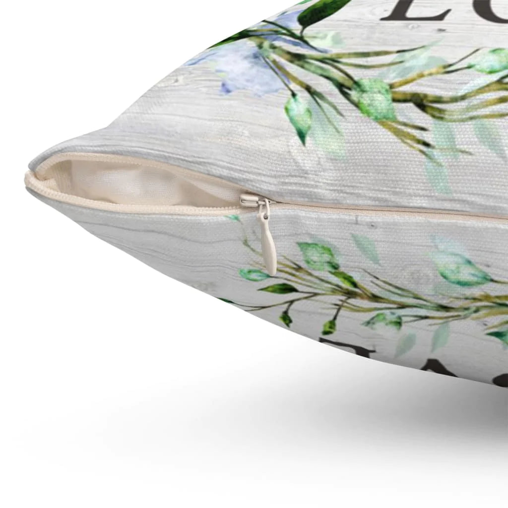 Jesus Pillow - Leaf Frame Pillow - Gift For Christian - Shine His light share His word show His love Throw Pillow