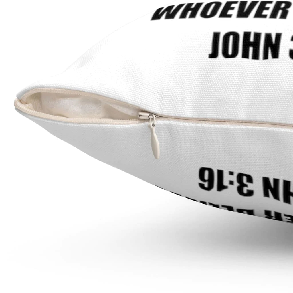 Jesus Pillow - Gift For Christian - Straight outta darkness whoever believes John 3:16 Throw Pillow