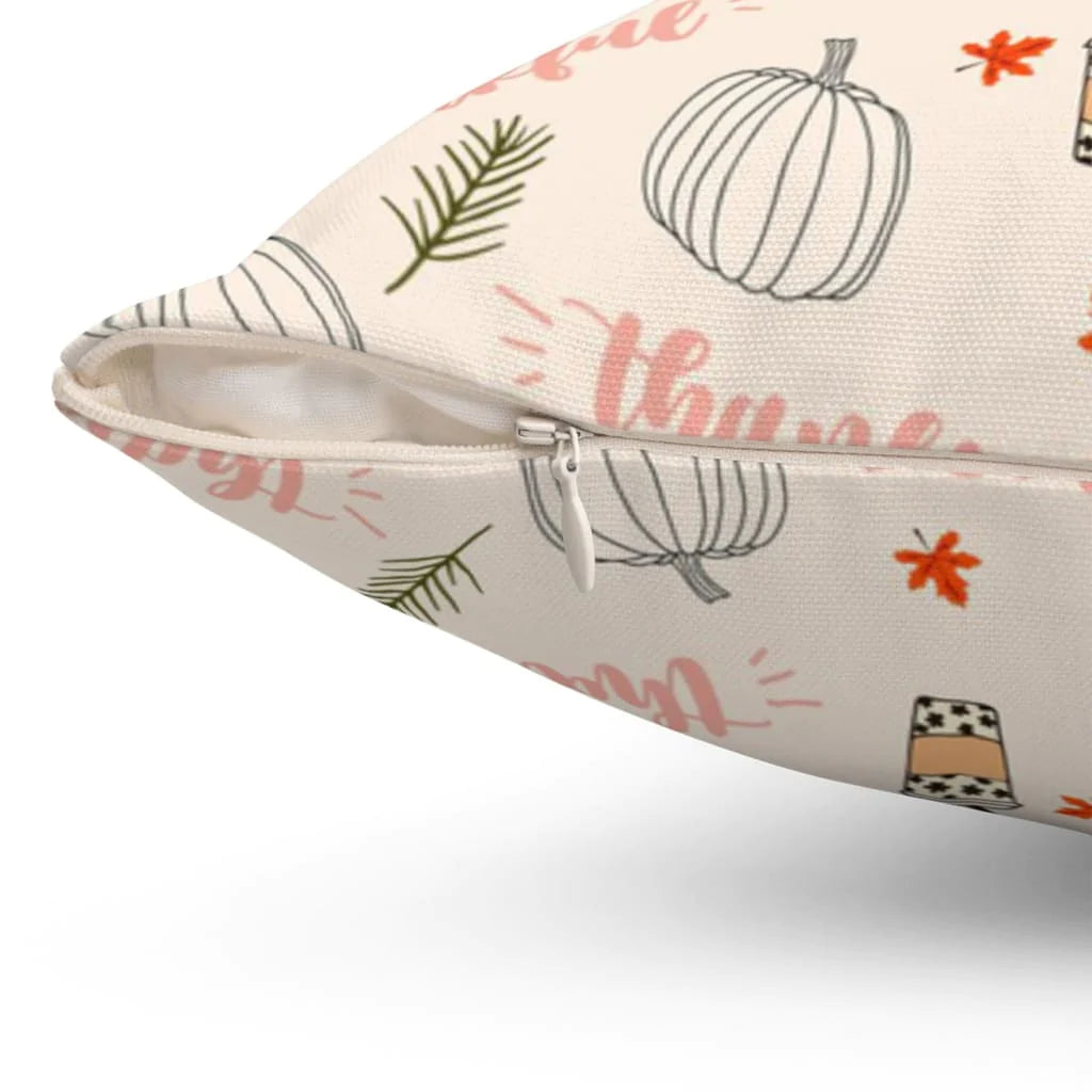 Jesus Pillow - Pumpkin Art, Fall Leaves Pillow - Gift For Christian, Thanksgiving Day - Thankful pillow