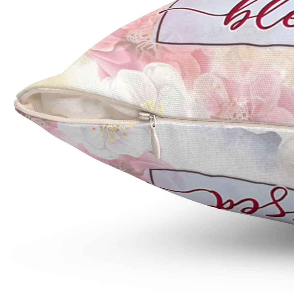 Jesus Pillow - Floral Pillow - Gift For Christian - Thankful grateful blessed pillow