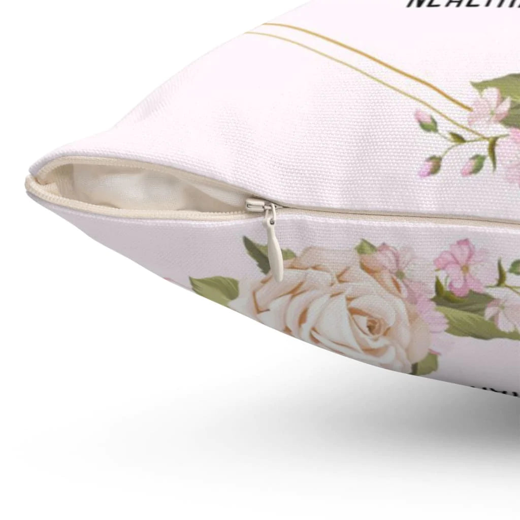 Bible Verse Pillow - Jesus Pillow - Rose Pillow - Gift For Christian - The joy of the Lord is your strength Nehemiah 8:10 Pillow