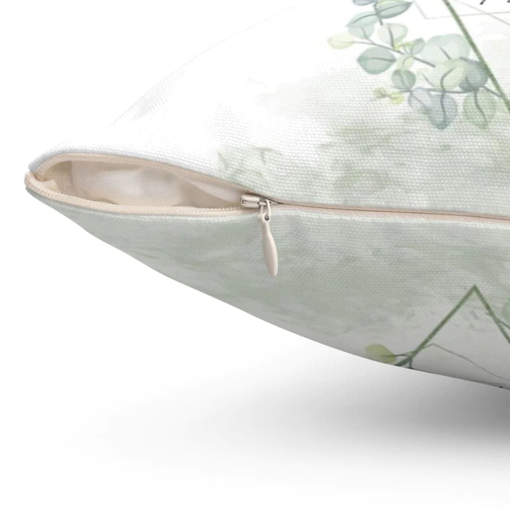 Bible Verse Pillow - Jesus Pillow - Flower Frame Pillow - Gift For Christian - The Lord keeps watch over you as you come and go Throw Pillow