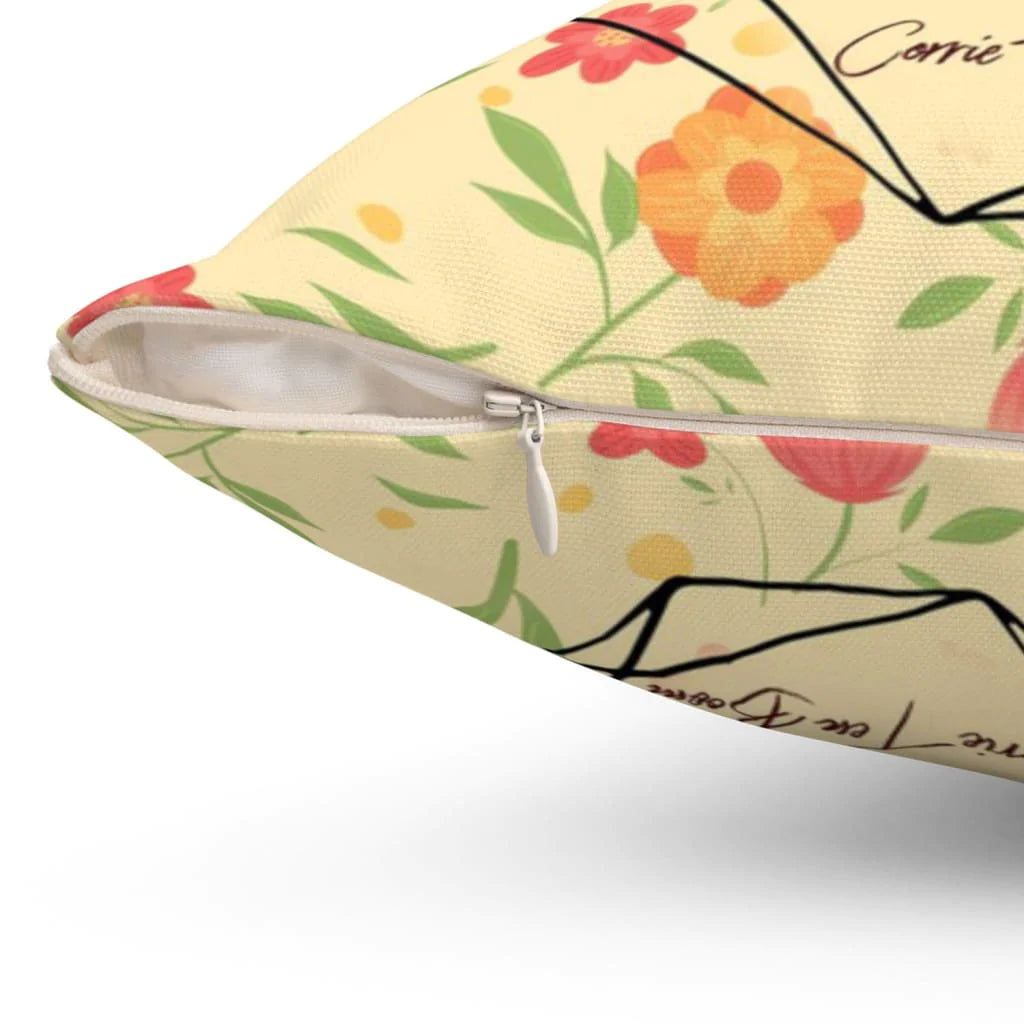 Jesus Pillow - Flower Frame Art Pillow - Gift For Christian - There is no pit so deep that God's love is not deeper still Throw Pillow