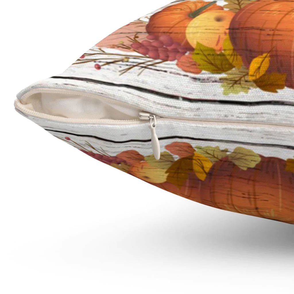 Jesus Pillow - Fall Pillow - Gift For Christian, Thanksgiving Day - This is our happy place pillow