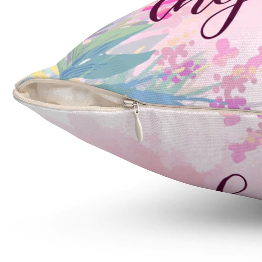 Jesus Pillow - Flower Drawing Pillow - Gift For Christian - Tune my heart to sing Thy grace pillow