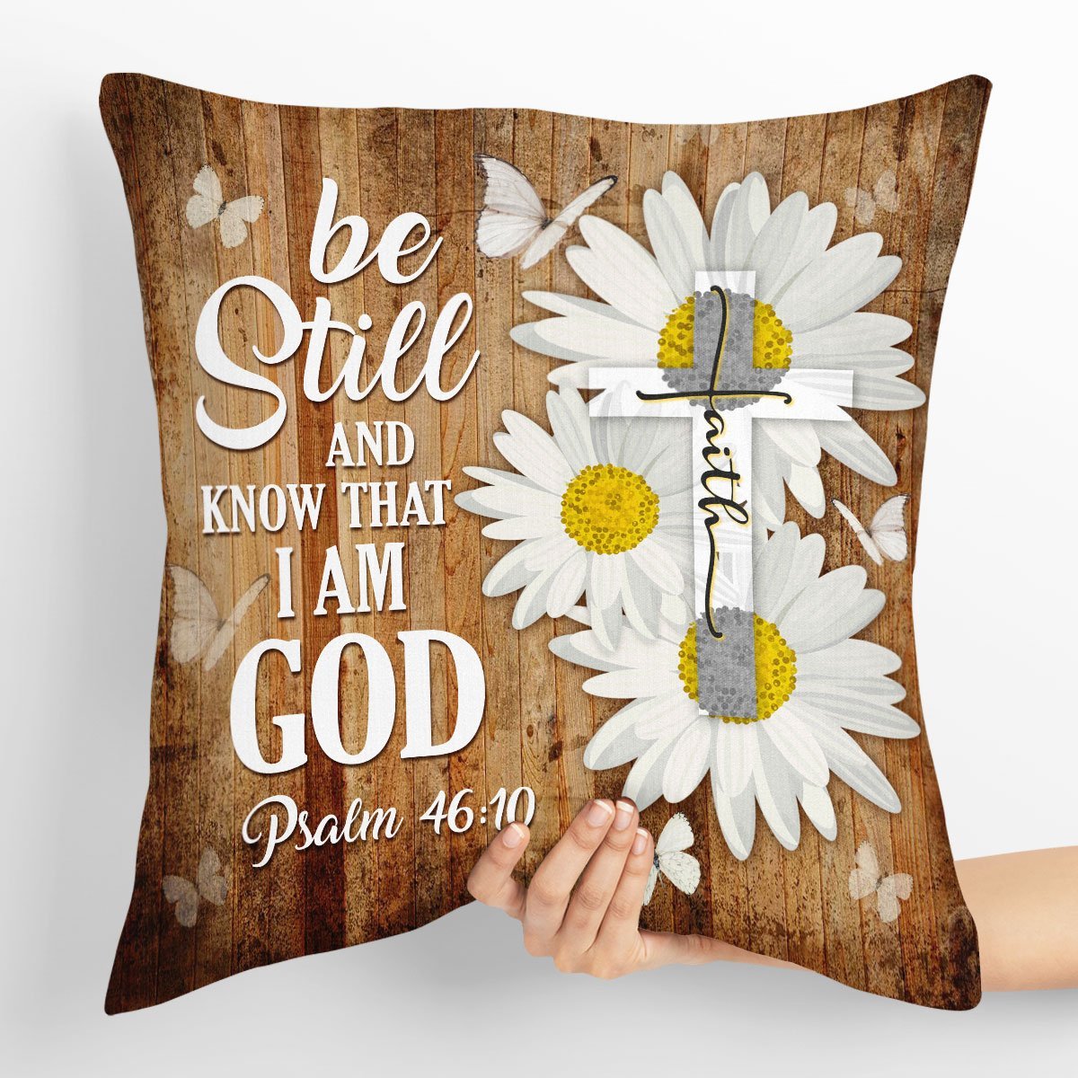 Bible Verse Pillow - Scripture Pillow - God Pillow - Special Throw Pillow - Be Still And Know That I Am God