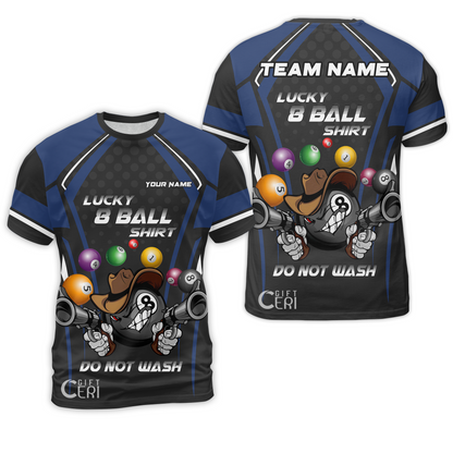 Customized Billiards T-Shirt, Personalized Lucky 8 Ball Shirt Do Not Wash Jersey Gift For Billiard Players
