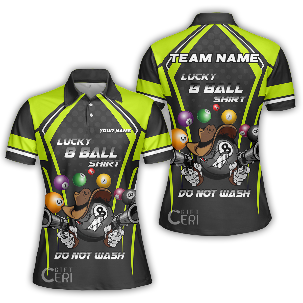 Customized Billiards Women Polo Shirt, Personalized Lucky 8 Ball Shirt Do Not Wash Jersey Gift For Billiard Players