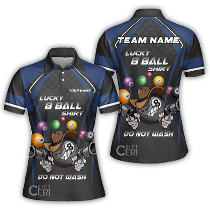 Customized Billiards Women Polo Shirt, Personalized Lucky 8 Ball Shirt Do Not Wash Jersey Gift For Billiard Players