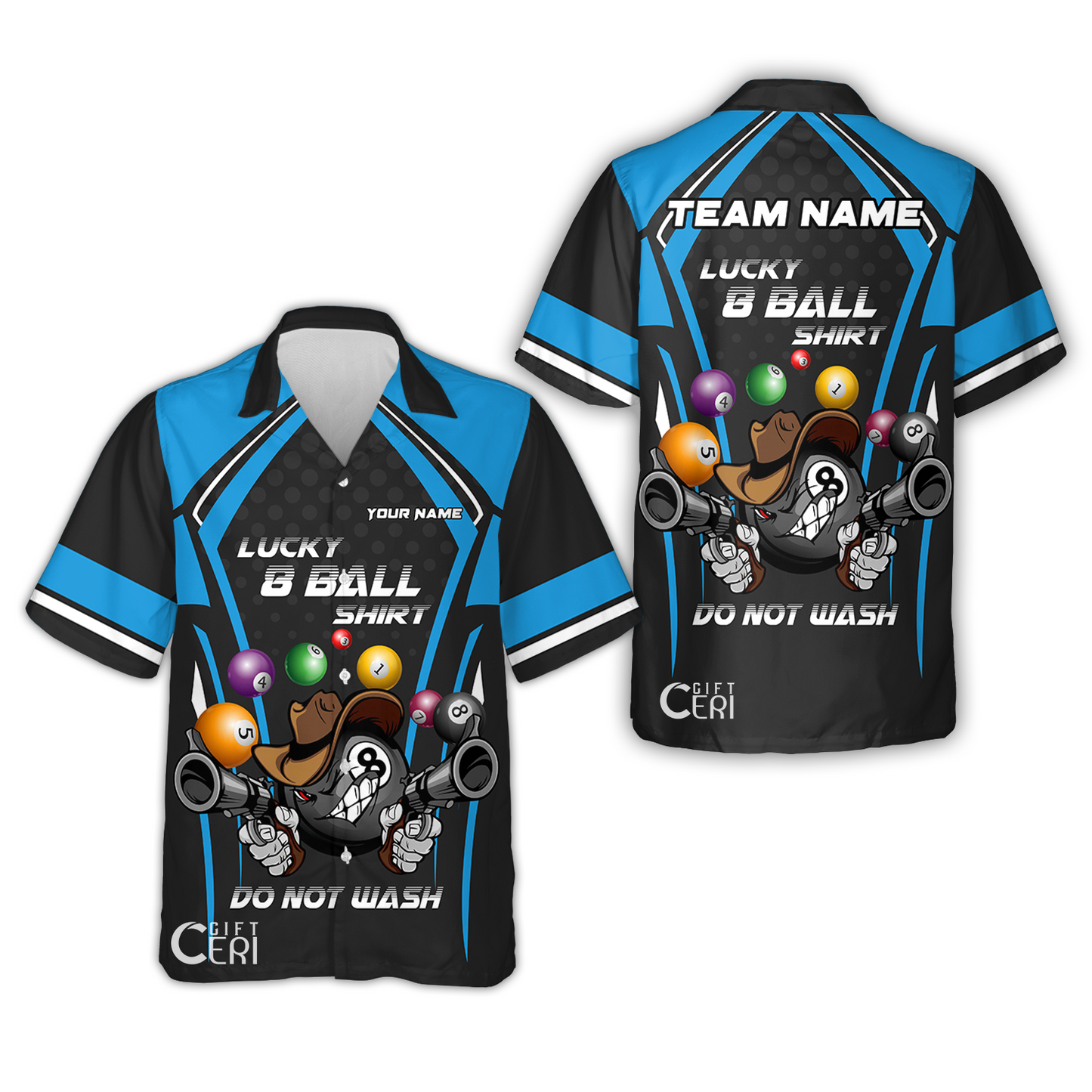Customized Billiards Hawaiian Shirt, Personalized Lucky 8 Ball Shirt Do Not Wash Jersey Gift For Billiard Players