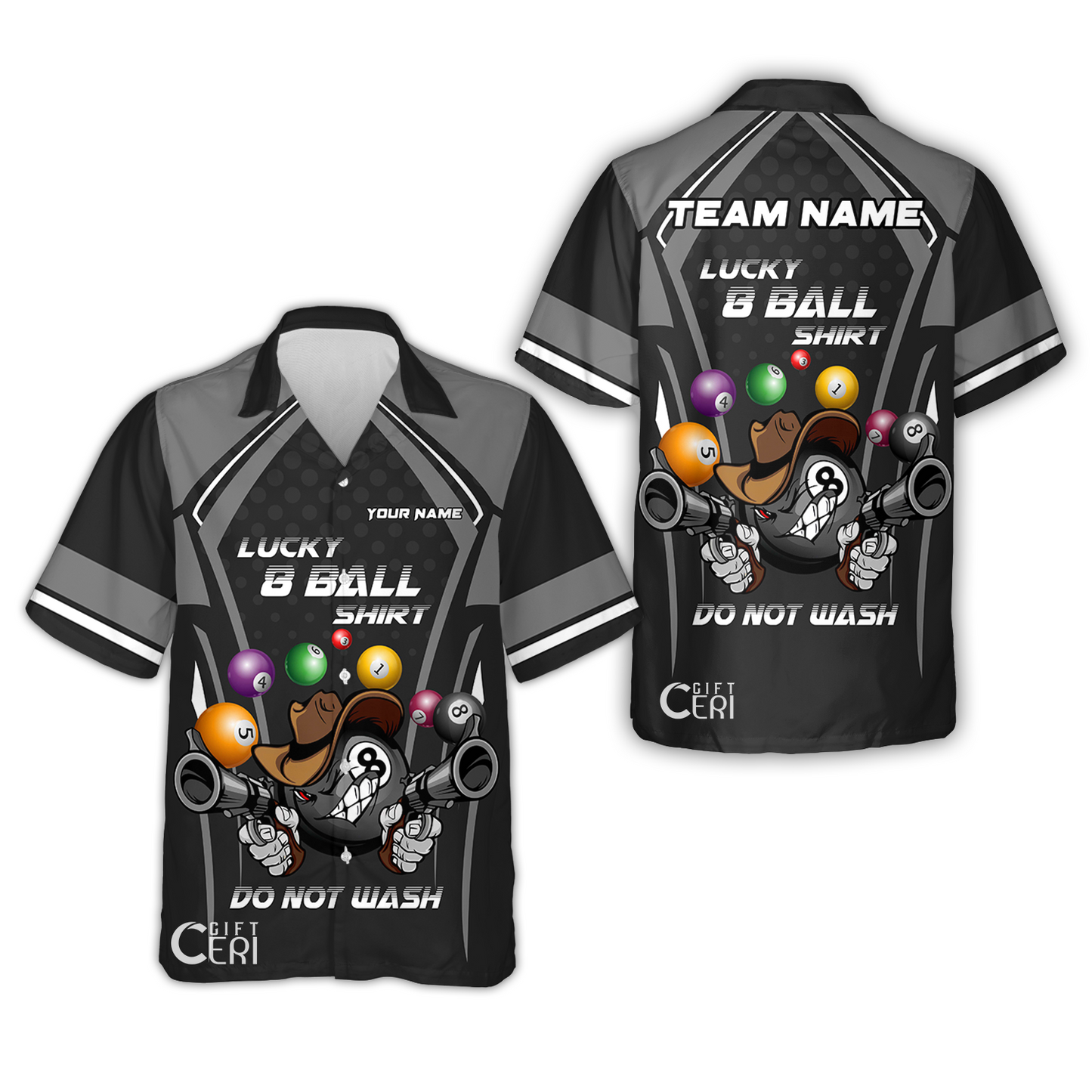 Customized Billiards Hawaiian Shirt, Personalized Lucky 8 Ball Shirt Do Not Wash Jersey Gift For Billiard Players