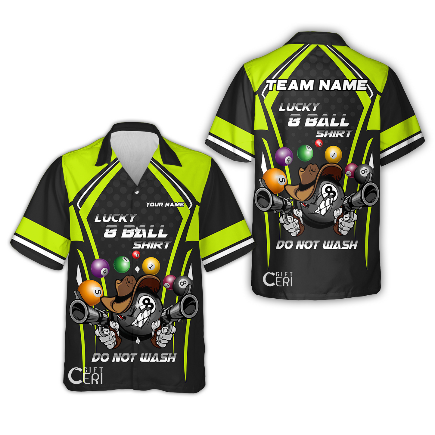 Customized Billiards Hawaiian Shirt, Personalized Lucky 8 Ball Shirt Do Not Wash Jersey Gift For Billiard Players