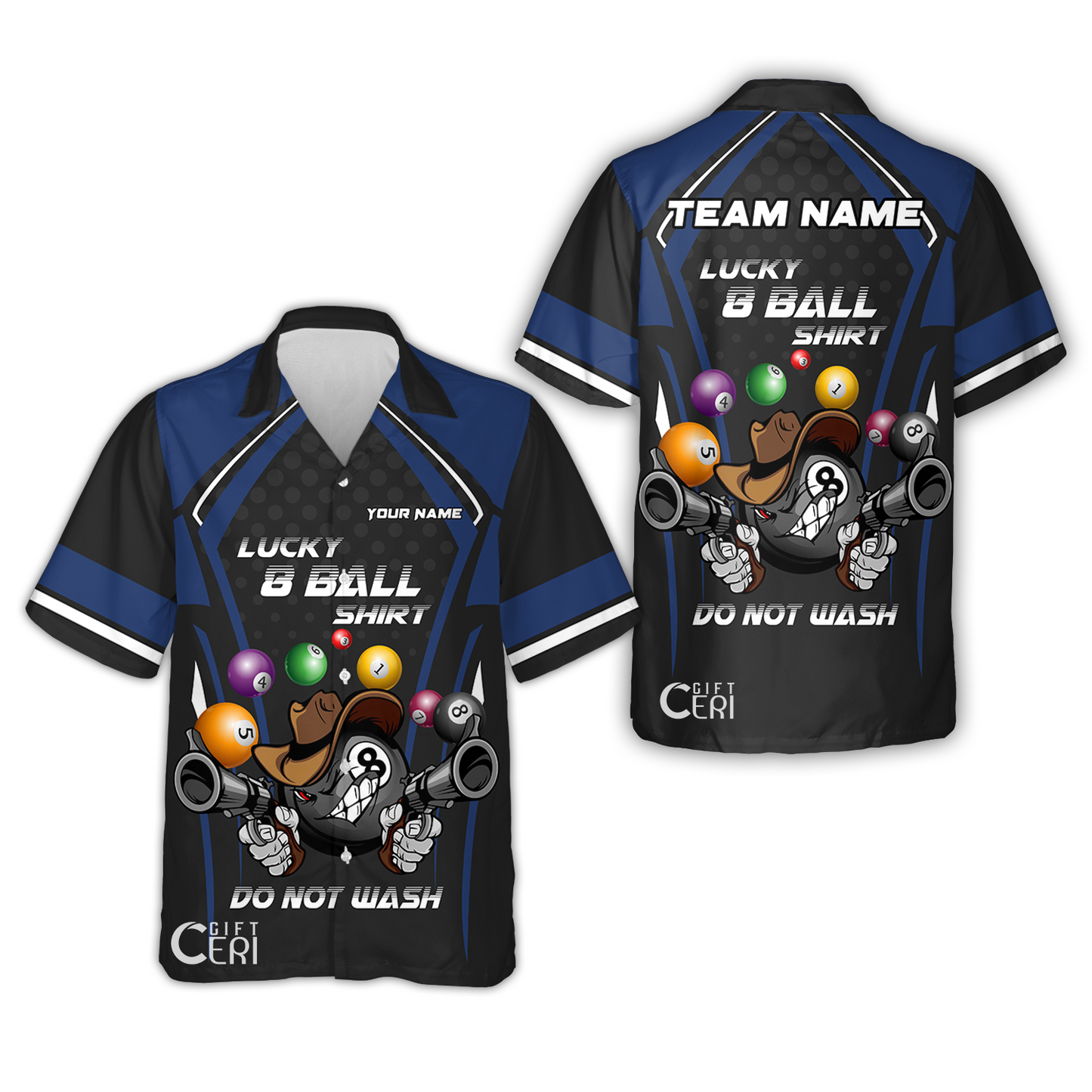 Customized Billiards Hawaiian Shirt, Personalized Lucky 8 Ball Shirt Do Not Wash Jersey Gift For Billiard Players