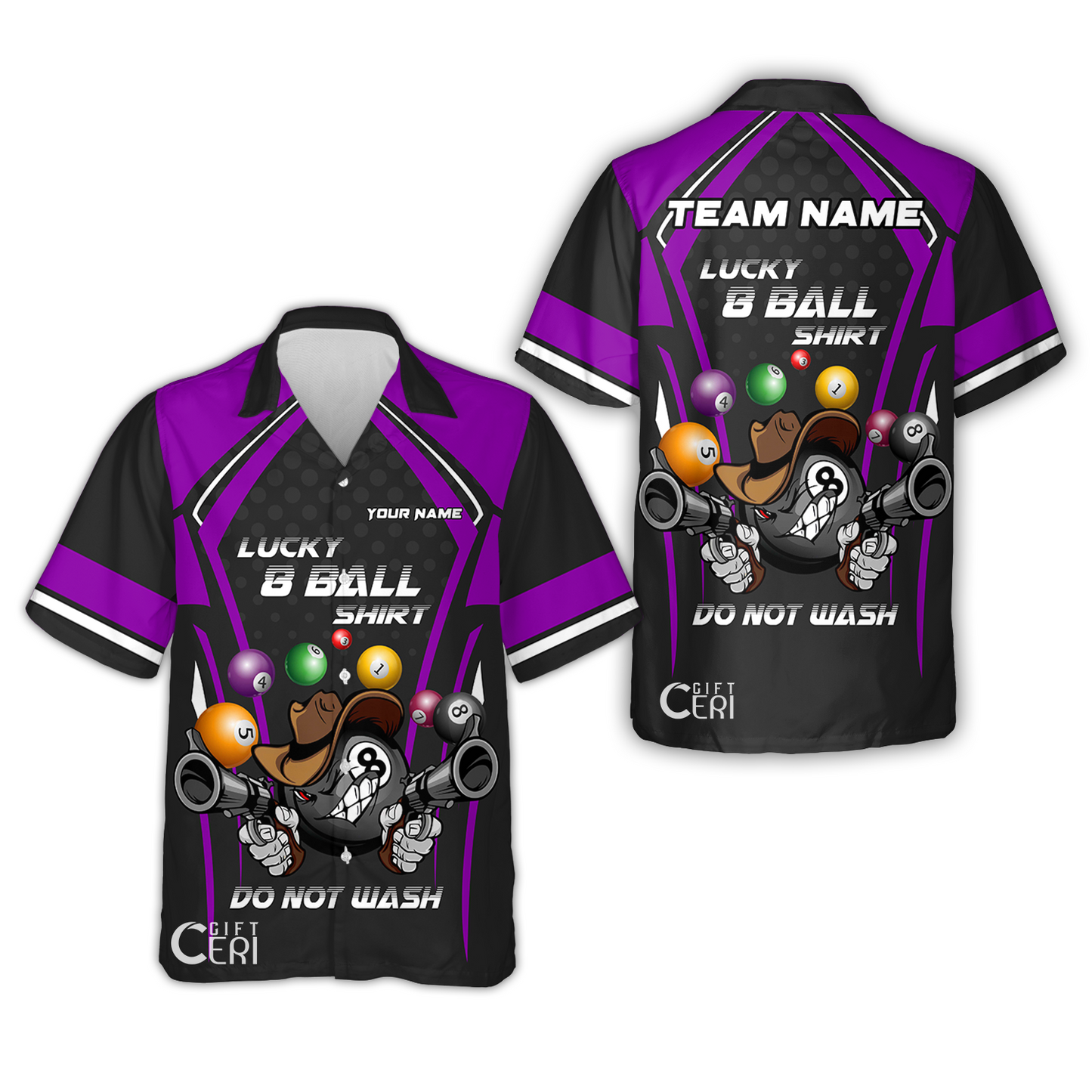 Customized Billiards Hawaiian Shirt, Personalized Lucky 8 Ball Shirt Do Not Wash Jersey Gift For Billiard Players