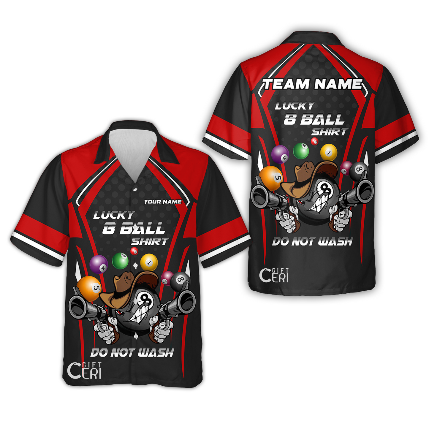 Customized Billiards Hawaiian Shirt, Personalized Lucky 8 Ball Shirt Do Not Wash Jersey Gift For Billiard Players
