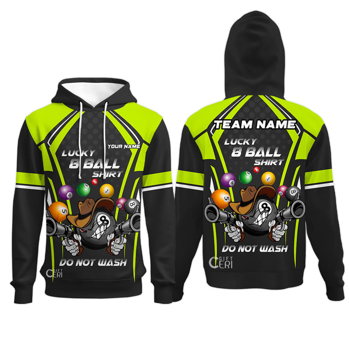 Customized Billiards Hoodies, Personalized Lucky 8 Ball Shirt Do Not Wash Jersey Gift For Billiard Players