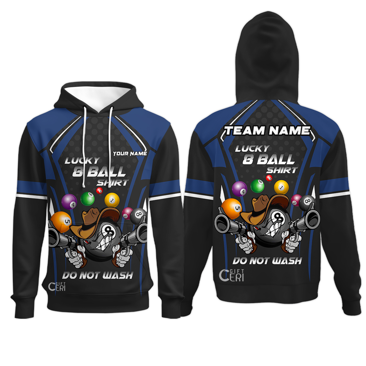 Customized Billiards Hoodies, Personalized Lucky 8 Ball Shirt Do Not Wash Jersey Gift For Billiard Players