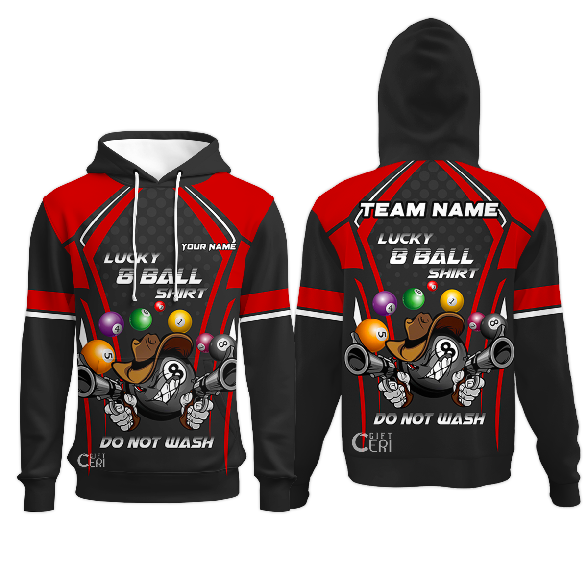 Customized Billiards Hoodies, Personalized Lucky 8 Ball Shirt Do Not Wash Jersey Gift For Billiard Players