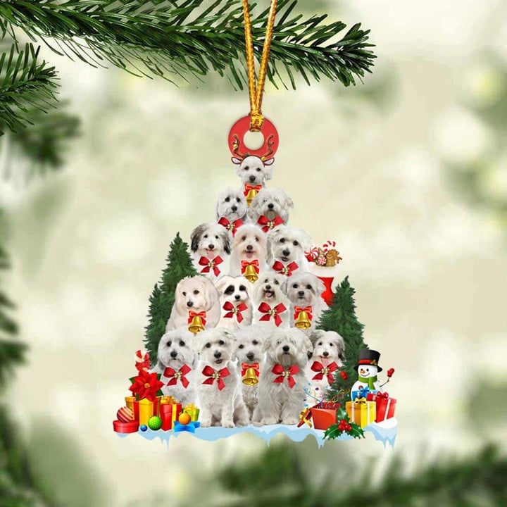 Coton De Tulear Dog Acrylic Christmas Ornament, Coton De Tulear Christmas Tree, Christmas Gift Ornament for Dog Lover