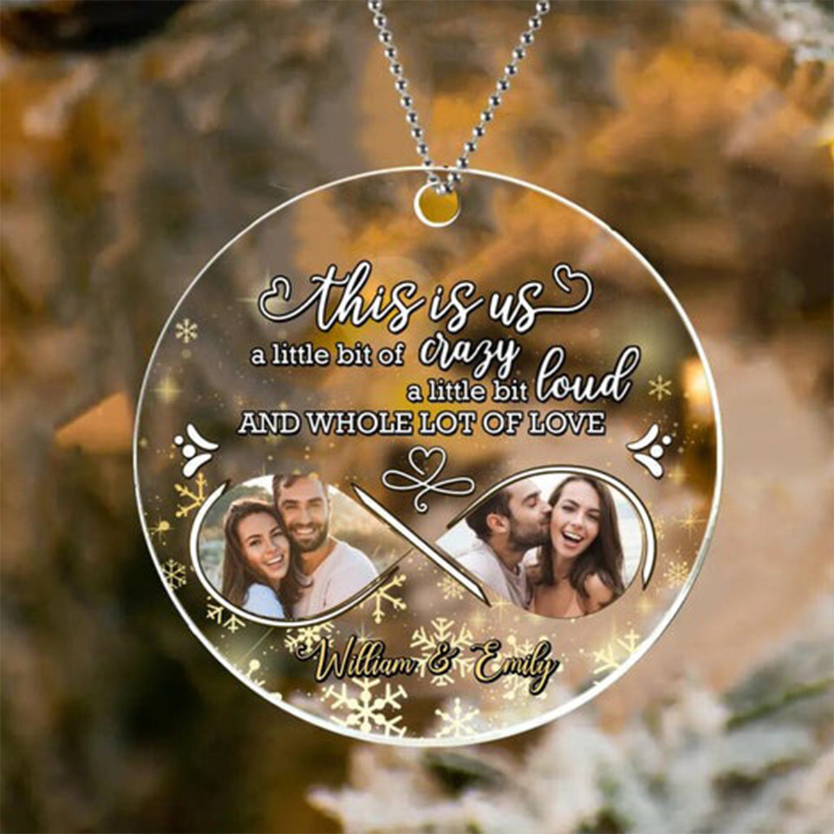 Personalized Couple Anniversary Circle Acrylic Ornament This Is Us Whole Lot Of Love, Best Gift For Couple, Lover, Spouse