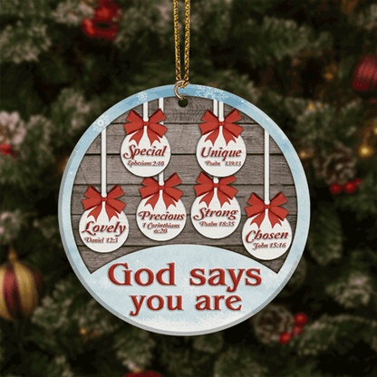 Christmas Vintage Baubles God Says You Are Acrylic Ornament For Holiday Decor
