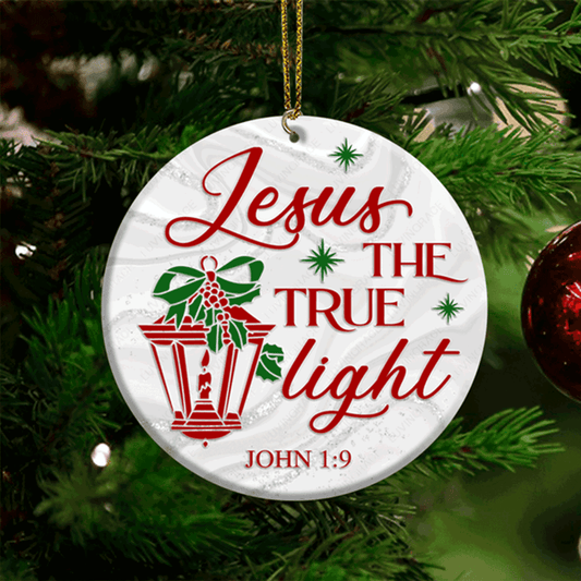Christmas Lantern The True Light Circle Ceramic Ornament For Chritsmas Holiday Decor