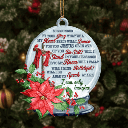 Christmas Flower Magic Ball I Can Only Imagine Acrylic Ornament For Christian, Christmas Ornament