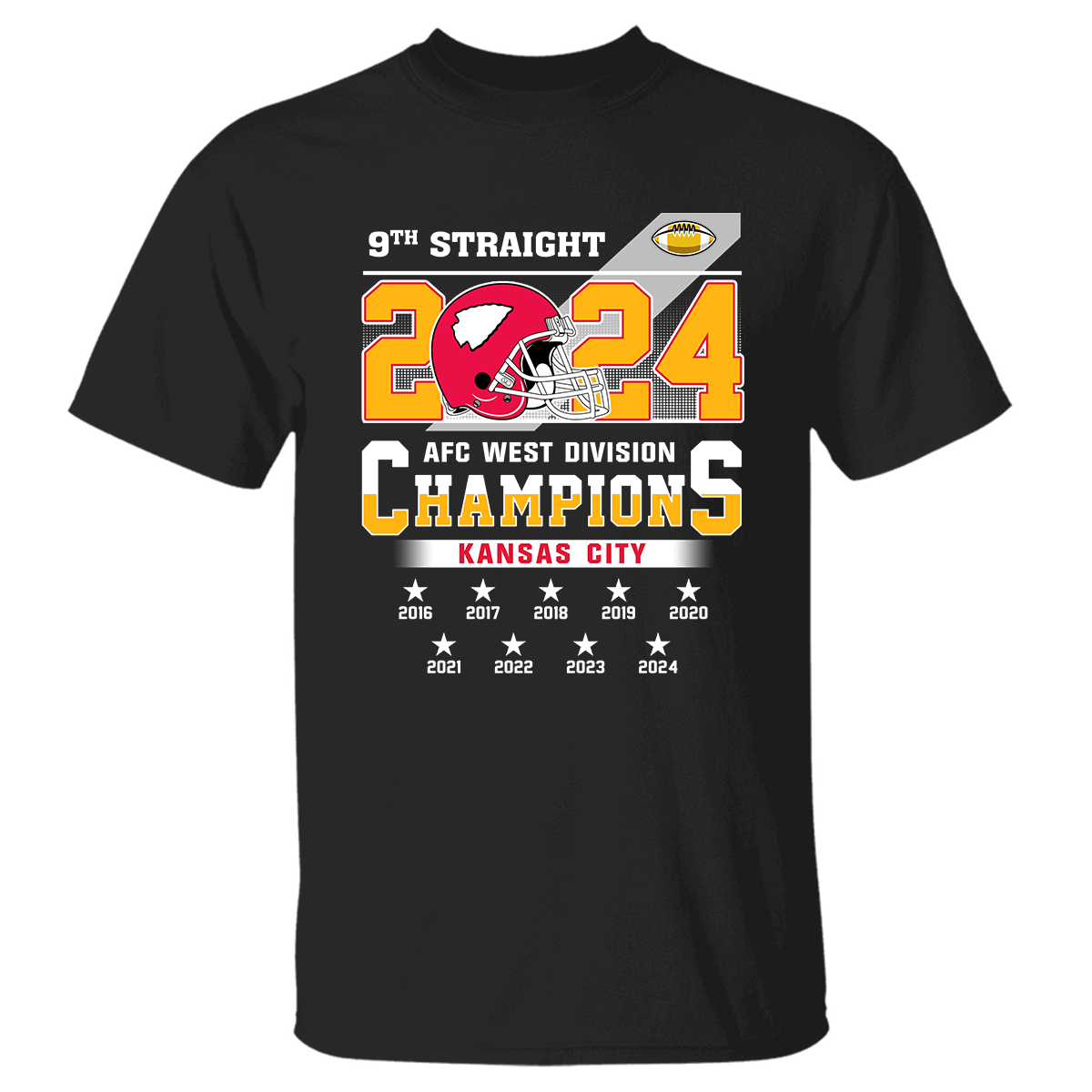2024 Kansas City Football AFC West Champs 9th Straight Hoodie, Kansas City Conquered The AFC West Champs Hoodie Fans Gifts