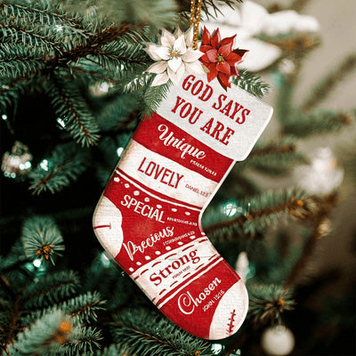 Christmas Socks God Says You Are Acrylic Ornament, Perfect Christmas Gift For Family, Friends