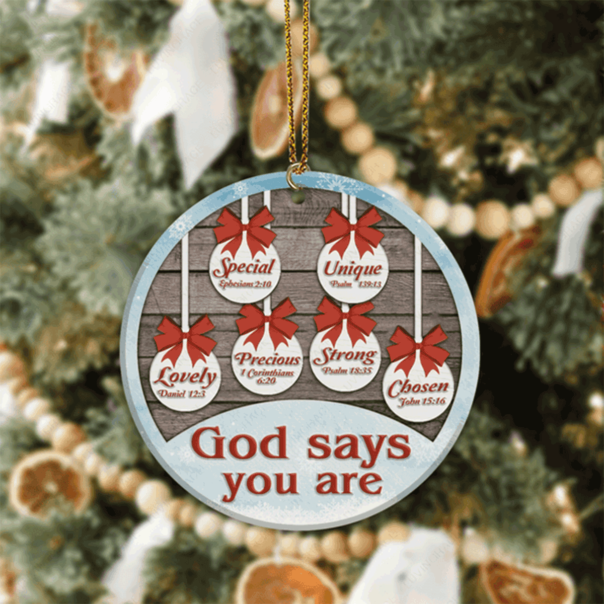 Christmas Vintage Baubles God Says You Are Acrylic Ornament For Holiday Decor