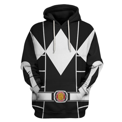 Black Mighty Morphin Power Ranger Cosplay - Unisex Tracksuit Hoodies Set, Sweatshirt, Sweatpants