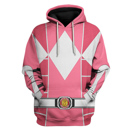 Pink Mighty Morphin Power Ranger Cosplay C2 - Hoodie Set, Sweatshirt, Sweatpants