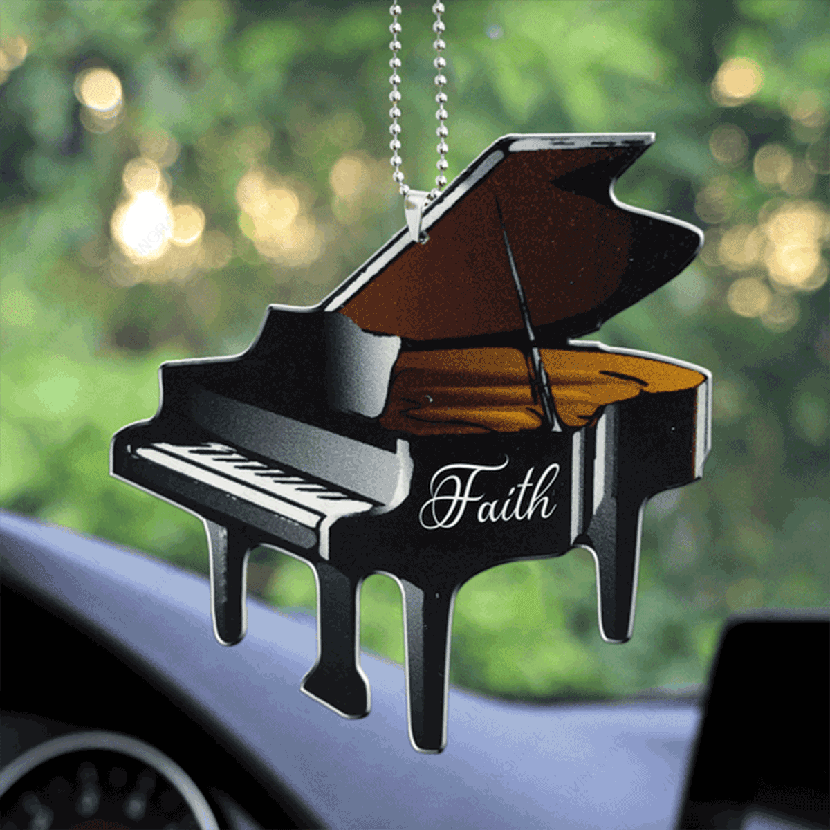 Faith Piano Acrylic Car Ornament, Perfect Christmas Gift For Family, Friend