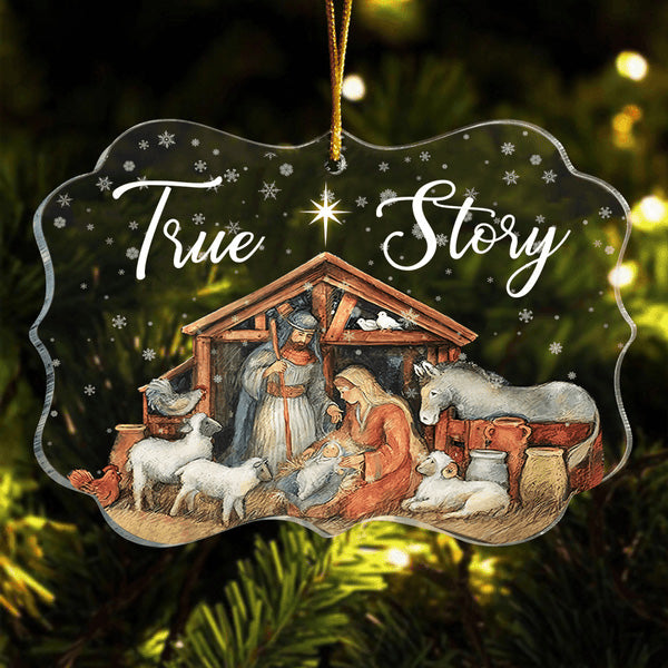 Christmas Snow True Story Acrylic Ornament, Perfect Christmas Gift For Family, Friends, Holiday Decor