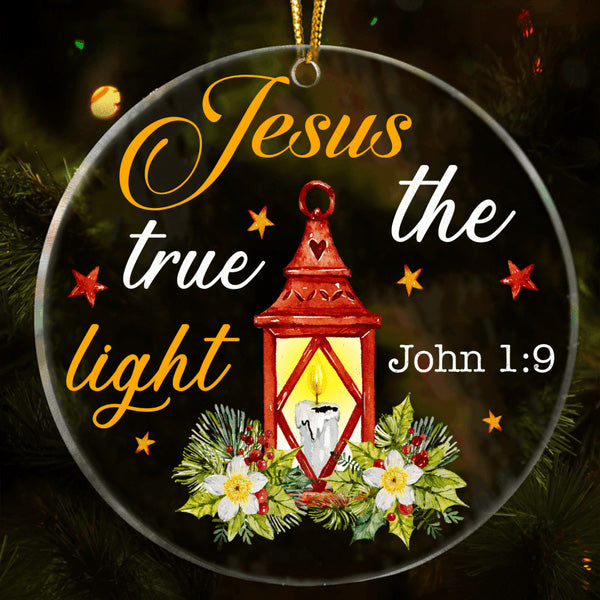 Christmas Lantern The True Light  Acrylic Ornament, Perfect Christmas Gift For Family, Friends, Holiday Decor