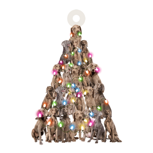 Weimaraner Dog Christmas Tree Acrylic Ornament, Christmas Gift Ornament for Dog Lover, Holiday Gifts New Year