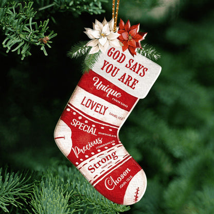 Christmas Socks God Says You Are Acrylic Ornament, Perfect Christmas Gift For Family, Friends