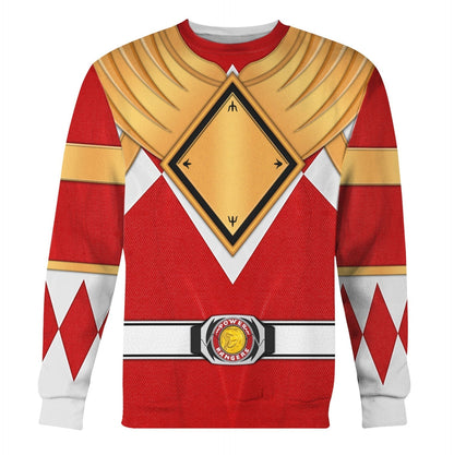 Red Ranger Dragon Shield | Hoodies Sweatshirt T-shirt Hawaiian Tracksuit