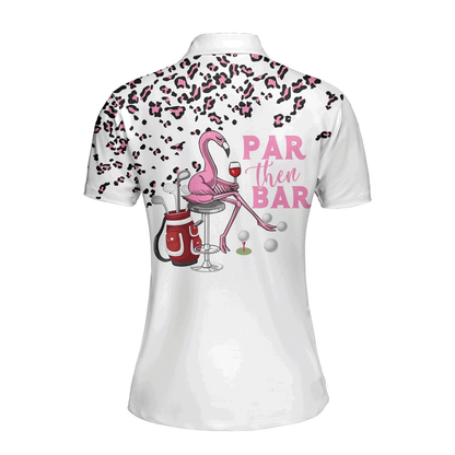 Women Golf Polo Shirt, Par Then Bar Leopard Flamingo Women Golf Polo Shirt For Women - Perfect Gift For Golf Lover
