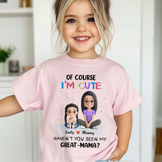 Personalized Kid Youth Baby Shirt Gift For Mom, Daughter, Baby Newborn I Am Cute Like My Mommy - HN34